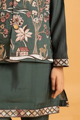 Party Wear Green Kurta for Kids