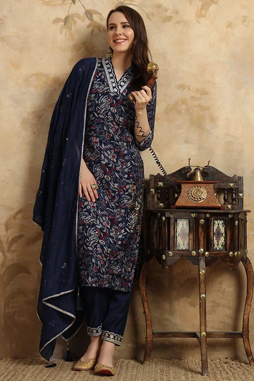 Elegant chanderi suit