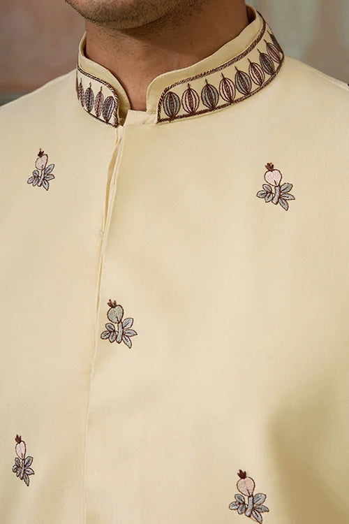Silk Kurta Koti for Haldi