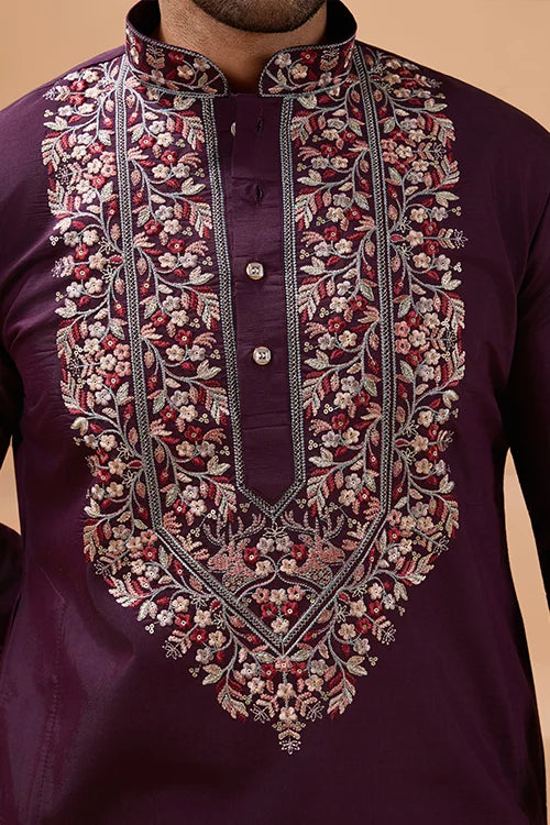 Purple Men’s Festive Wear Kurta
