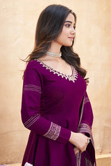 Purple Designer Salwar Suit