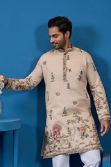 Men’s Beige Festive Kurta