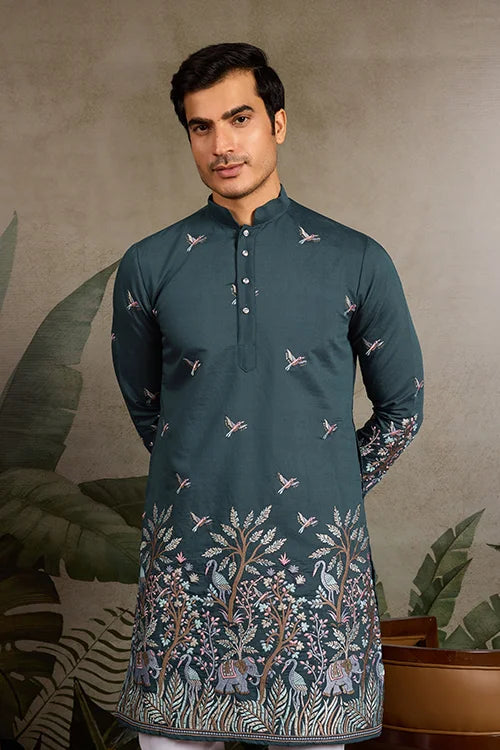Wedding Special Green Kurta