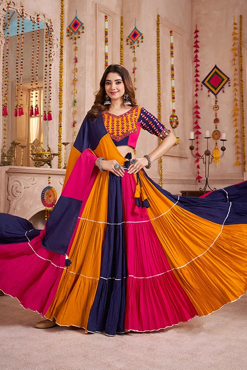Multi Color Navratri Chaniya Choli