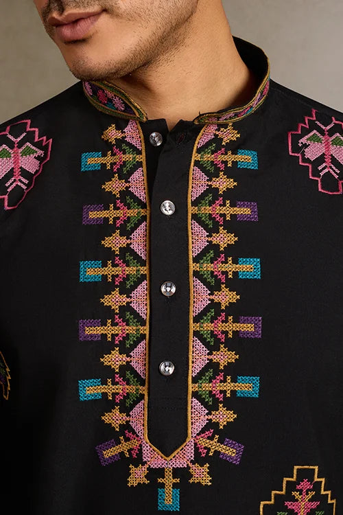 Wedding Black Kurta