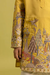 Boys Yellow Kurta Pajama Outfit