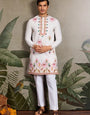 Classy Look Festive Occasion White Kurta for Mens