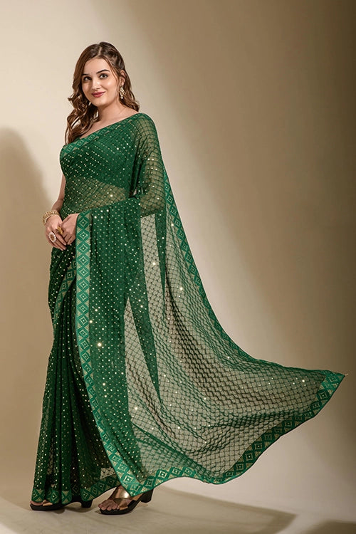 Bridal green saree
