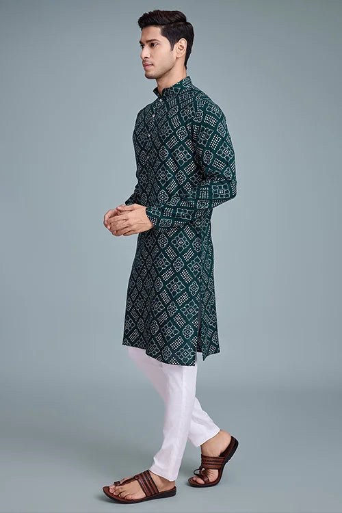 Printed men's kurta