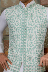 Groom kurta pajama with koti
