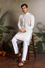 Wedding White Mirror Kurta
