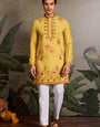 Men’s Traditional Yellow Kurta for Haldi Ceremony