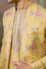 Haldi Special Men’s Koti Kurta