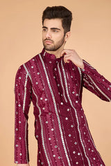 Heavy Embroidered Mens Kurta