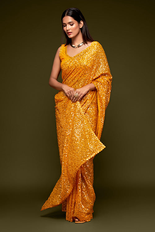 Shop Now New Exclusive Georgette Sequence Saree Collection