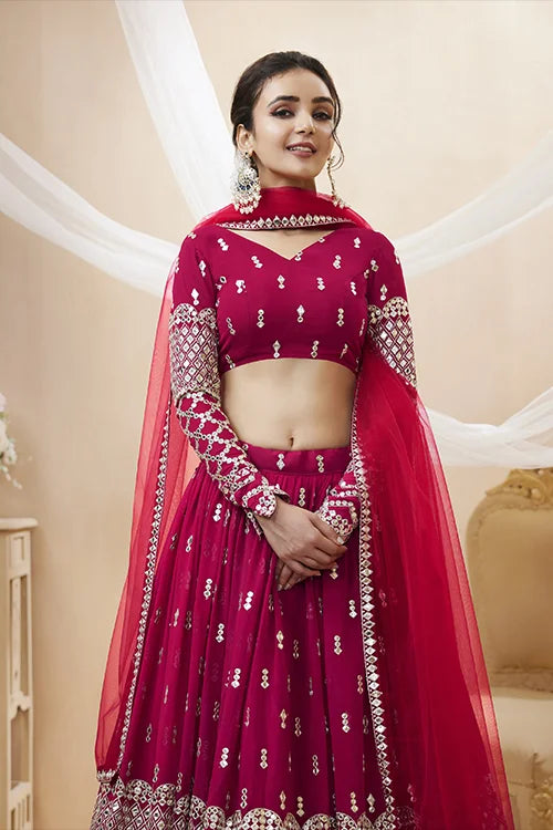 Hot Pink Bridal Lehenga Choli