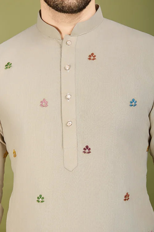 Embroidered Cotton Kurta for Men