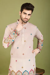 Ivory Silk Kurta for Men