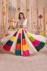 White Chaniya Choli with Jacket