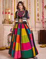 Jacket Style Designer Multi Color Chaniya Choli for Navratri