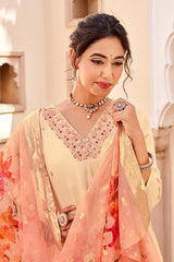 Chanderi suit for festive occasions