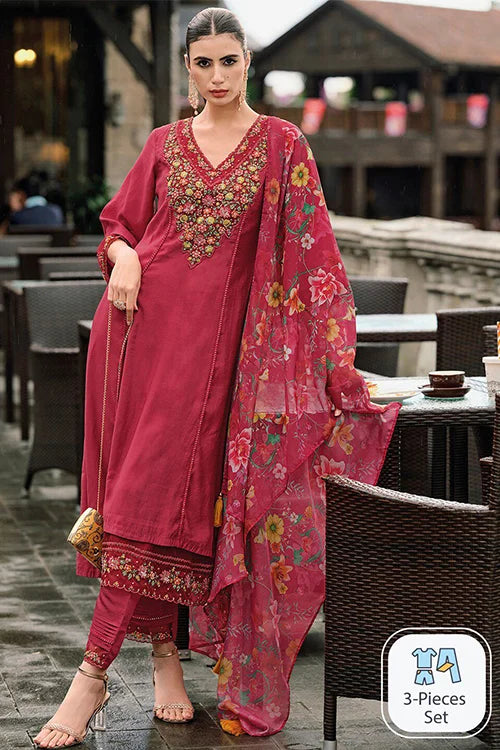 Chanderi Kurti Set