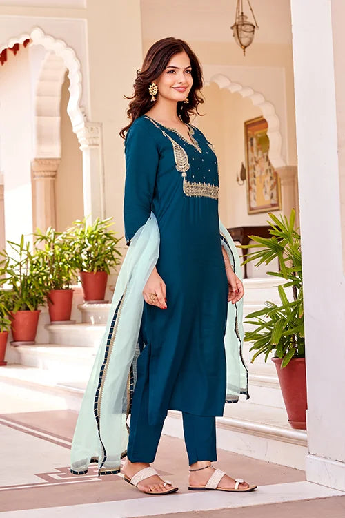 Silk dupatta suits
