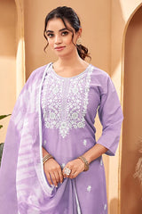 Lavender Kurti Dupatta
