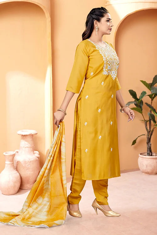 Chanderi Kurti Pant Set
