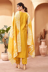 Women’s Yellow Kurti Set
