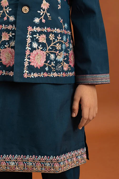 Kids Kurta Pajama with Koti Set