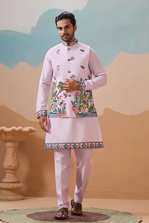 Lavender Kurta Koti Set