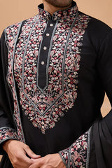 Wedding Black Kurta for Men