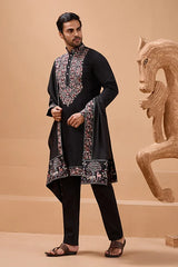 Luxury Black Kurta with Dupatta