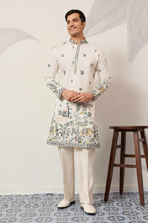 Luxury White Kurta for Men