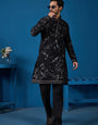 Magic Black Embroidered Stylish Kurta Set for Mens Wear