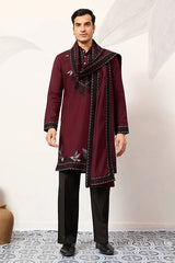 Maroon Festive Kurta with Dupatta