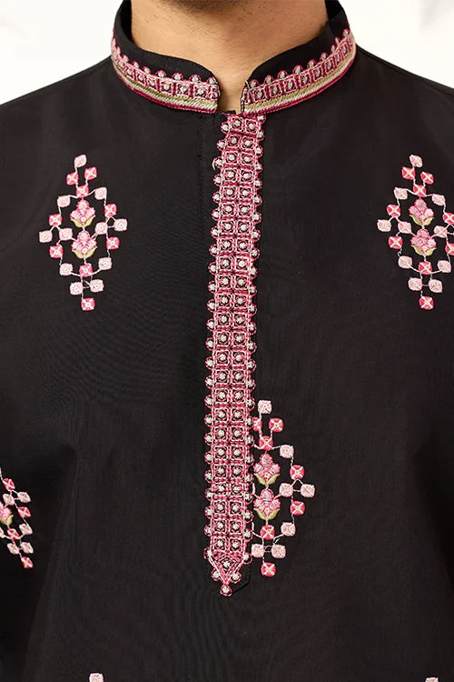 Traditional Black Kurta for Men