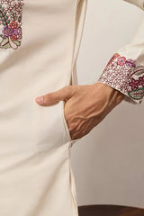 Designer White Kurta Set