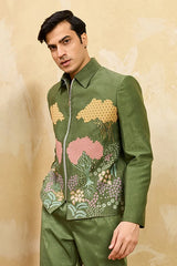Men’s Green Bomber Jacket with Pant