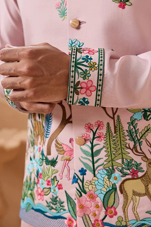 Mens Wedding Pink Kurta