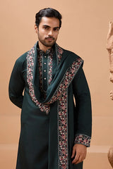 Green Embroidered Kurta Set