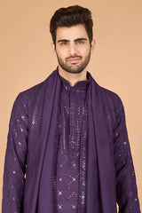 Dusty Purple Branded Kurta