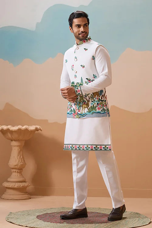 White Koti Kurta