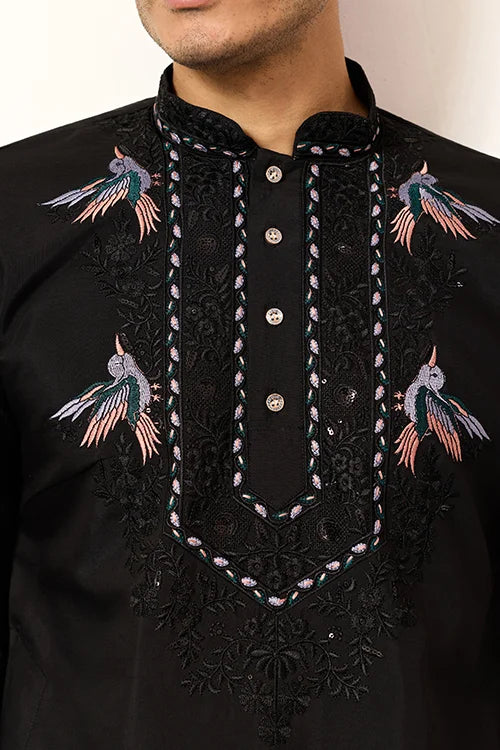 Black Stylish Kurta with Dupatta