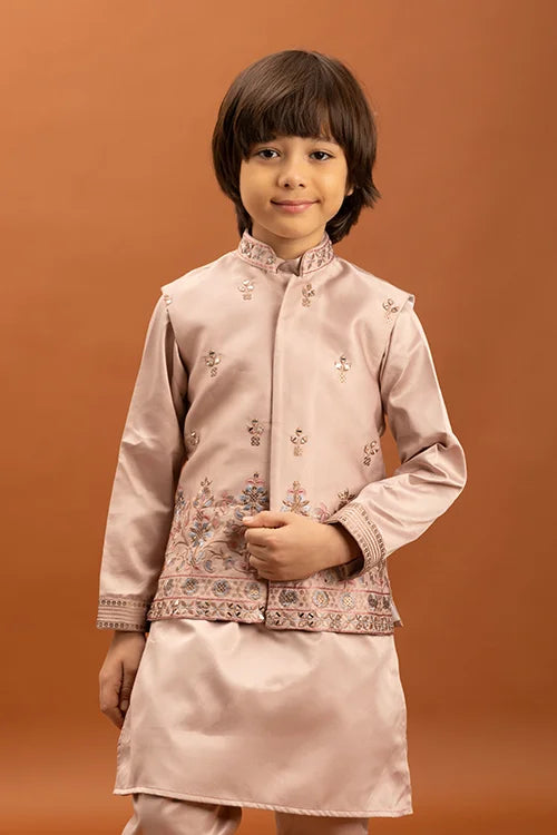 Peach Wedding Kurta for Boys
