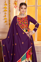 Purple Navratri Chaniya Choli