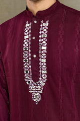 Purple Kurta and Dupatta