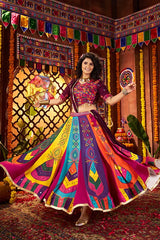 Multi Color Mirror Work Chaniya Choli