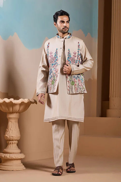 Traditional Beige Kurta for Men